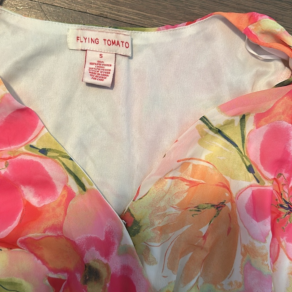Flying Tomato Floral Jumpsuit - Pink, Orange, Yellow - Picture 2 of 4